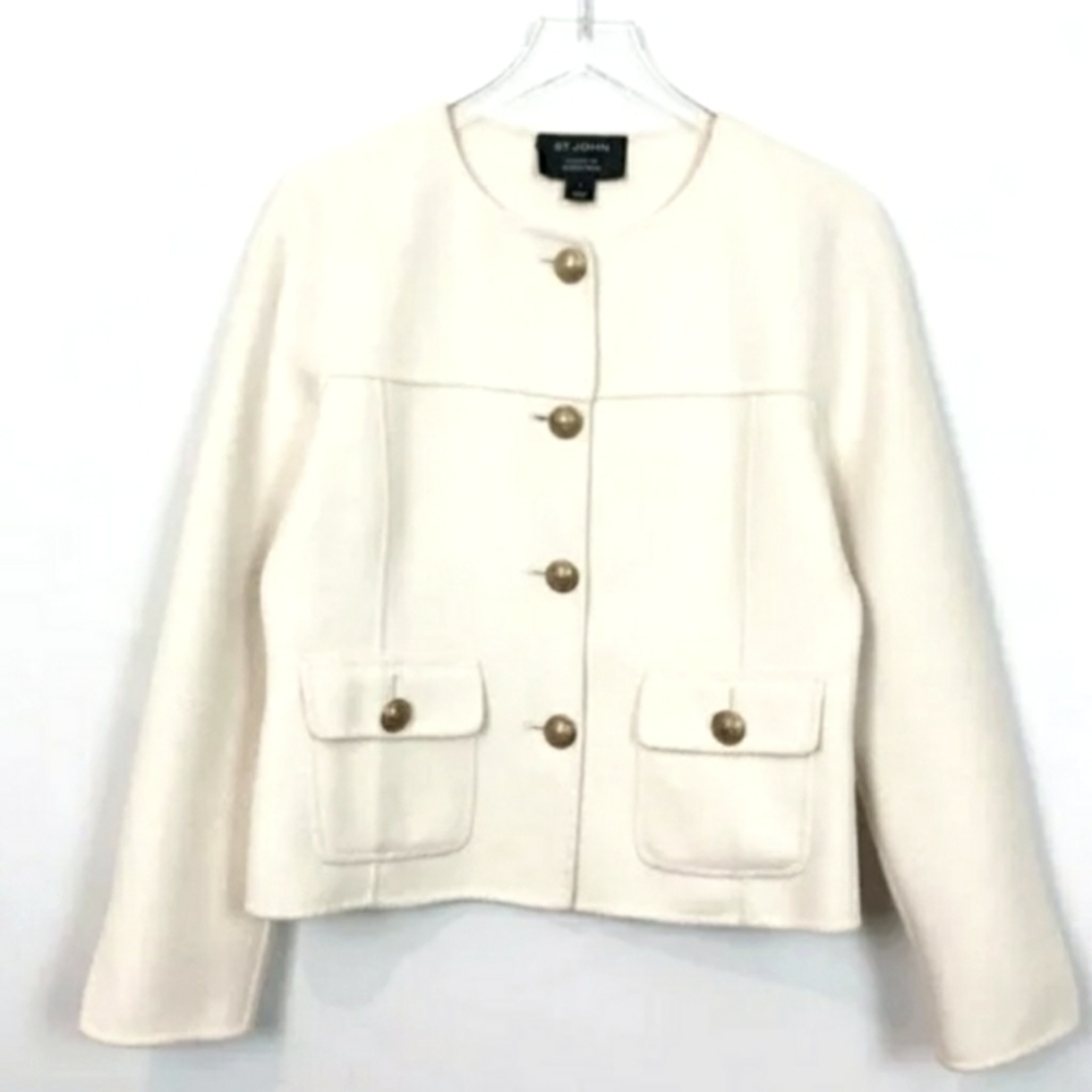 St John super soft angora cashmere jacket